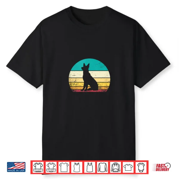 German Shepherd Vintage Retro Sunset Shepherds Dog Lovers Shirt