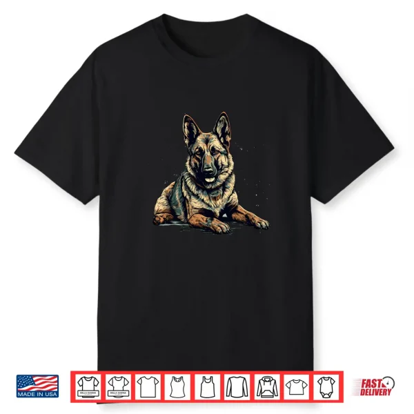 German Shepherd Artwork Pet Owners And Dog Lovers Shirt
