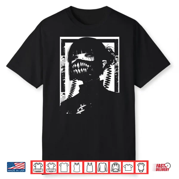 Ghoul Girl Cybergoth Gothic Anime Manga Shirt