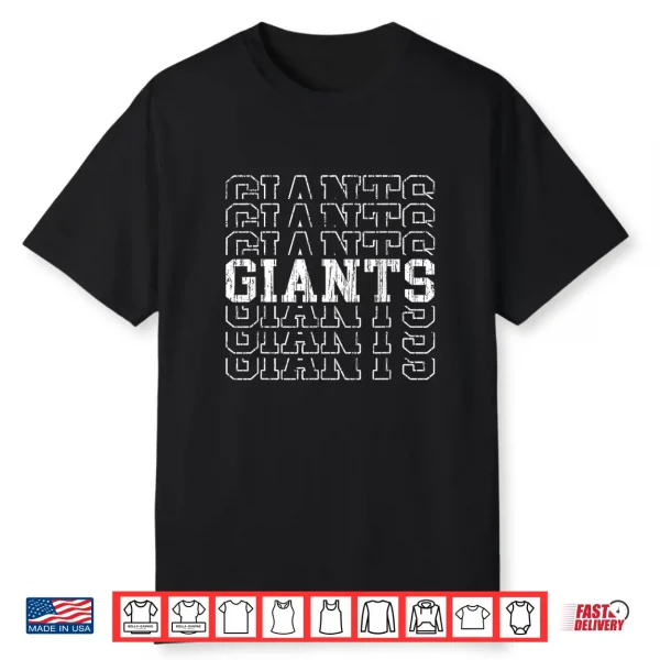 Giants Retro Gift For Men Women Boys Girls Kids Shirt