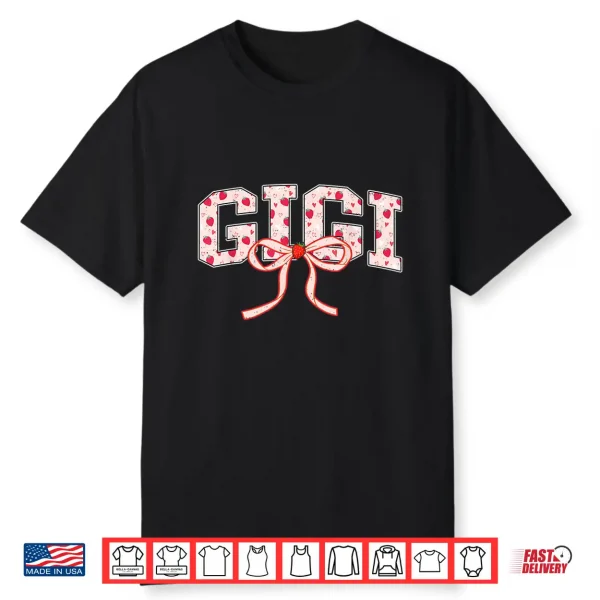 Gigi Strawberry Coquette Bow Matching Family Shirt