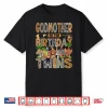 Godmother Of The Birthday Twins Safari Wild One Zoo Animal Shirt