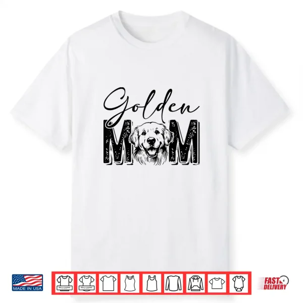 Golden Mom Golden Retriever Lover Dog Mama Funny Retro Shirt