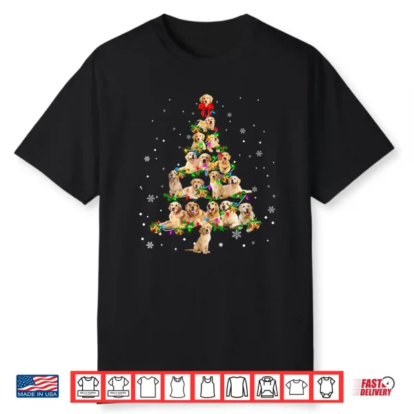 Golden Retriever Christmas Tree X Mas Gift Shirt