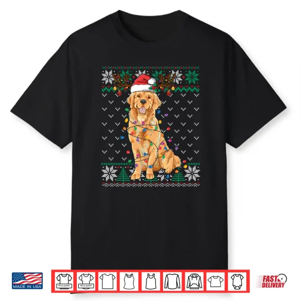 Golden Retriever Christmas Ugly Sweater Funny Dog Lover Xmas Shirt