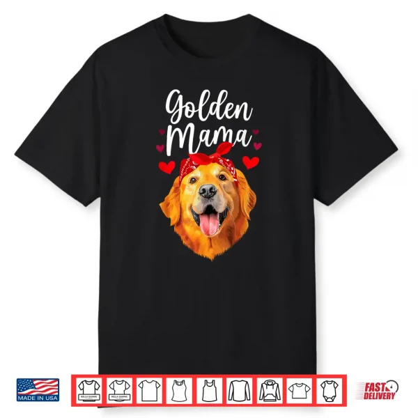 Golden Retriever Design For Mom Women Golden Retriever Lover Shirt