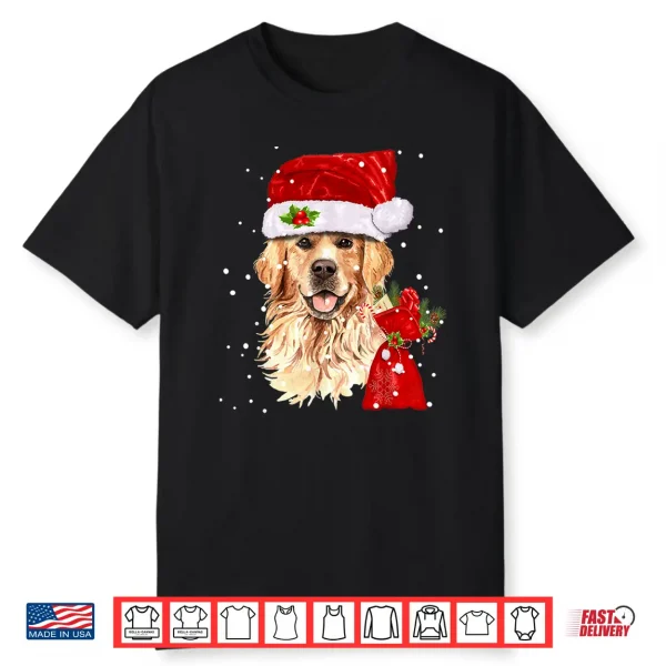 Golden Retriever Dog Christmas Holiday Gift Shirt