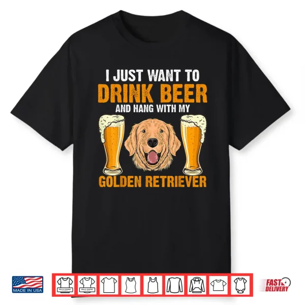 Golden Retriever Dog Golden Retriever Beer Golden Retriever Shirt
