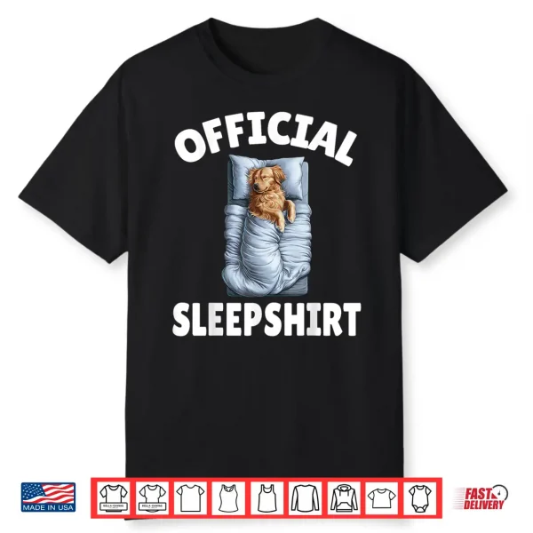 Golden Retriever Dog Official Sleepshirt Napping Pajamas Men Women Kids Shirt