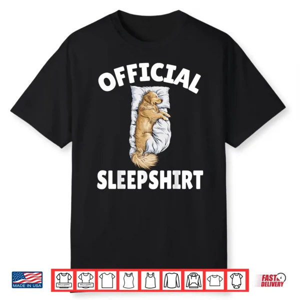 Golden Retriever Dog Official Sleepshirt Napping Pajamas Shirt
