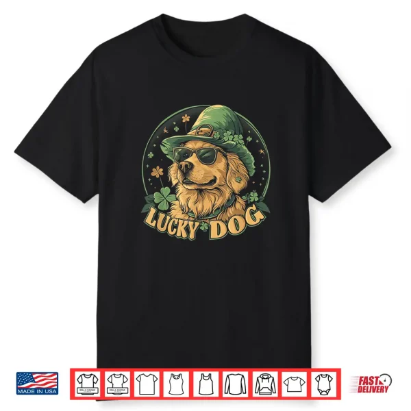 Golden Retriever Dog St. Patrick’S Day Saint Paddy’S Irish Shirt