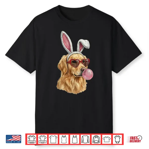 Golden Retriever Easter Bunny Dog Lover Shirt