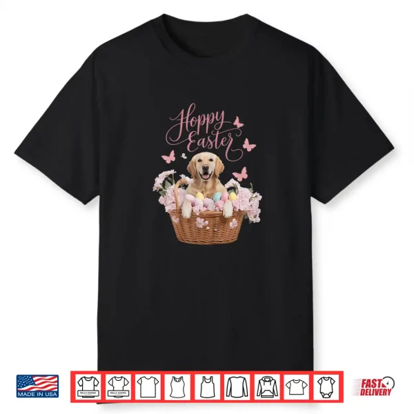 Golden Retriever Easter Bunny Eggs Hunting Dog Lovers Shirt
