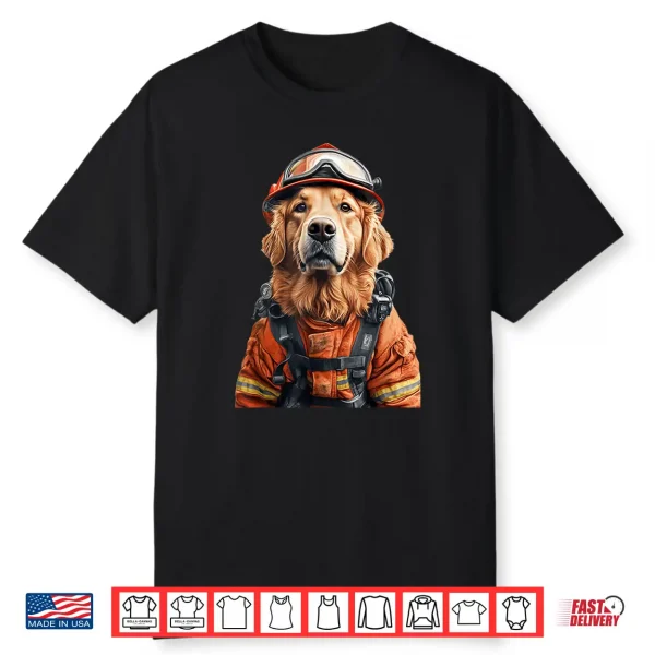 Golden Retriever Firefighter Shirt