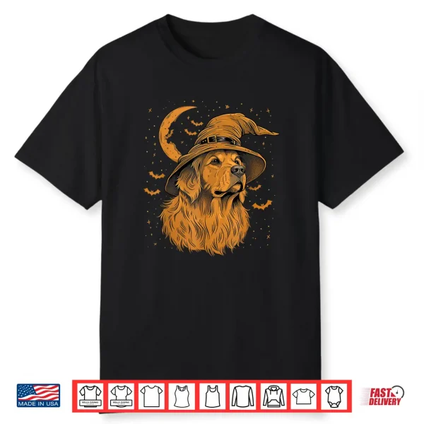 Golden Retriever Halloween Cute Dog Mom Wizard Witch Shirt