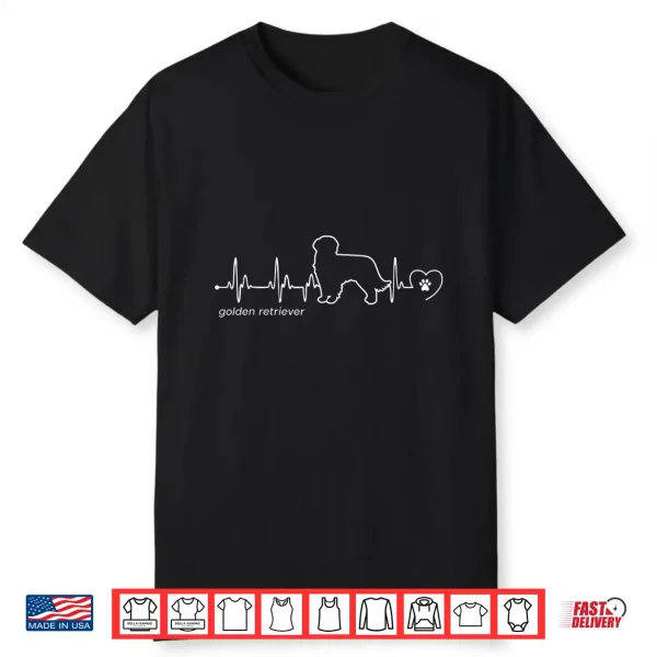 Golden Retriever Heartbeat Golden Retriever Shirt