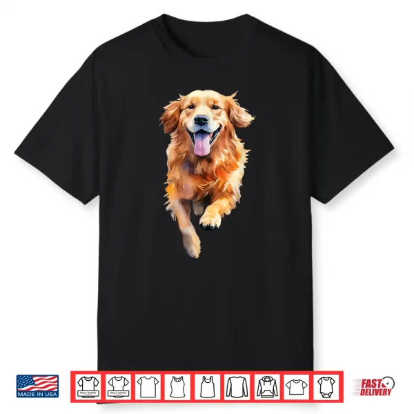 Golden Retriever Illustration Art Dog Owner Pet Lover Shirt