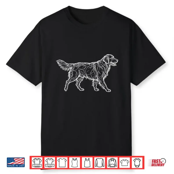 Golden Retriever Line Art Shirt