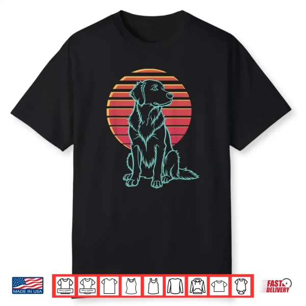 Golden Retriever Lover Dog Owner Retro Synthwave 80S Shirt