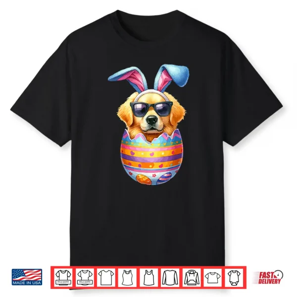 Golden Retriever Lover Easter Egg Happy Easter Bunny Ears Shirt