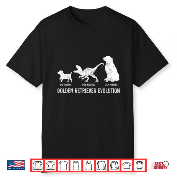 Golden Retriever Mom Dad Puppy Funny Dog Owner Dog Lover Shirt