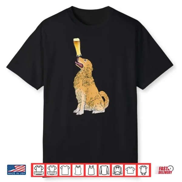 Golden Retriever Shirt Beer Lovers Shirt Craft Beer Tee