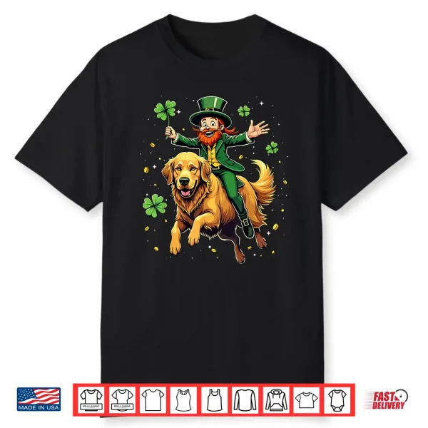 Golden Retriever St. Patrick’S Day Leprechaun Dog Shamrock Shirt