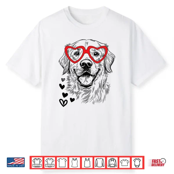 Golden Retriever Valentines Day Dog Pet Lover Shirt