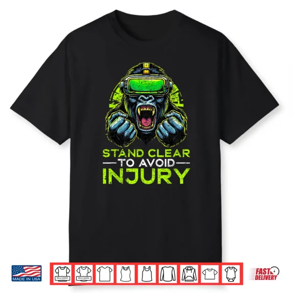 Gorilla Vr Gamer Virtual Reality Headset Monkeys Shirt