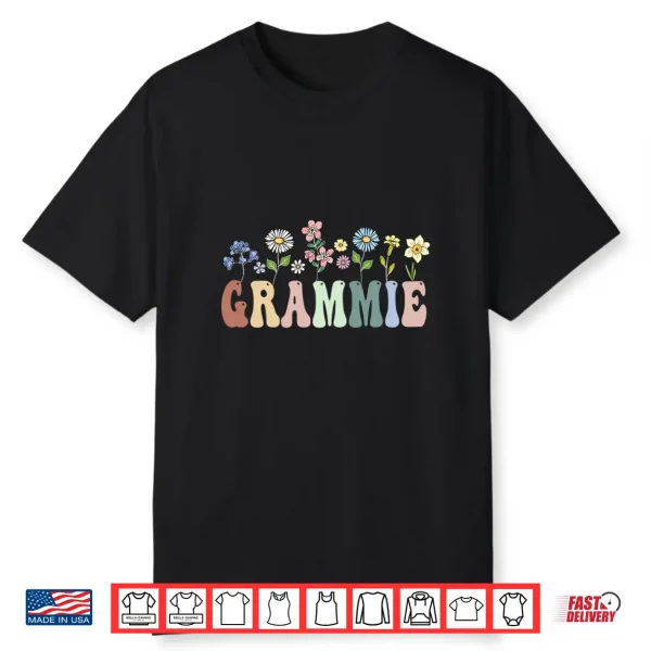Grammie Gifts Women Wildflower Floral Design Grammie Shirt