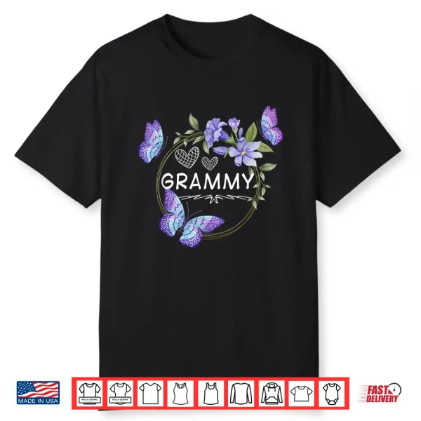 Grammy Shirt For Women With Butterflies Mother’S Day Shirt