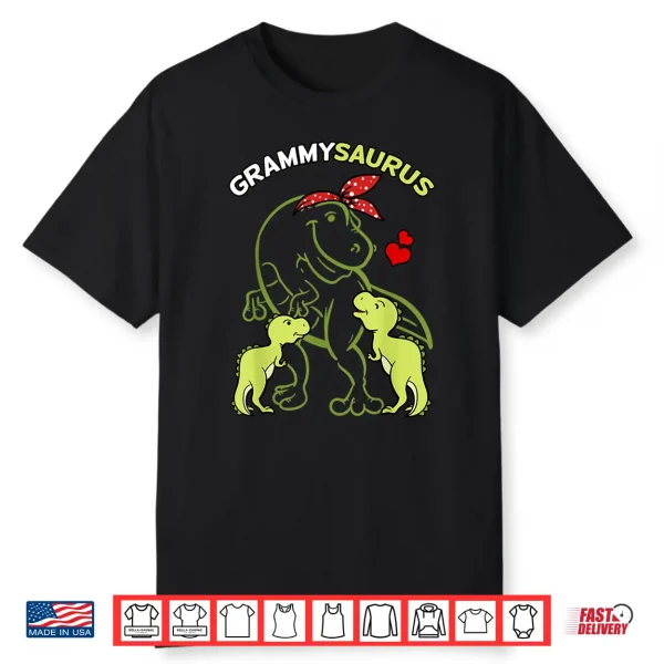 Grammysaurus Grammy 2 Kids Dinosaur Mother’S Day Shirt