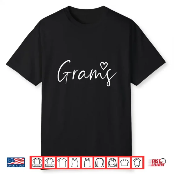 Grams Gifts For Women Grandma Heart Mother’S Day Grams Shirt