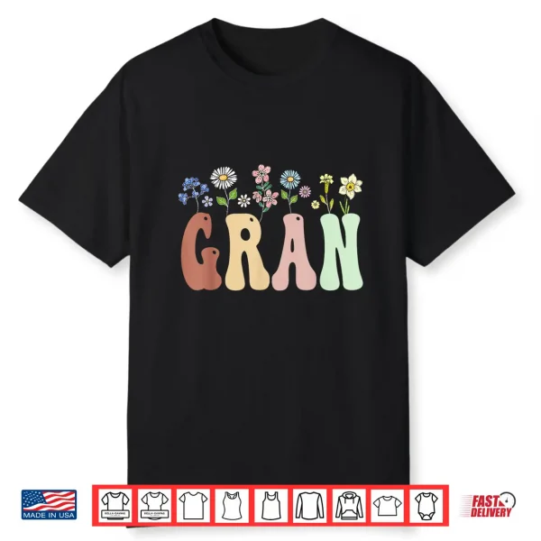 Gran Gifts Women Wildflower Floral Design Gran Shirt