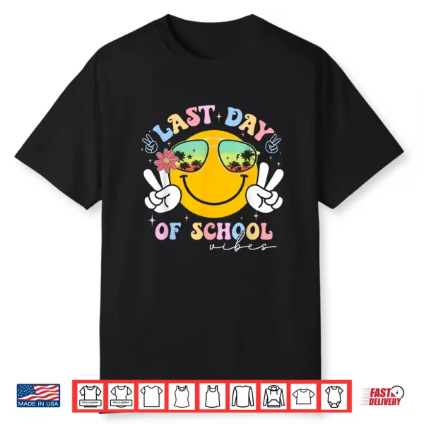 Groovy Last Day Of School Vibes Graduation Teachers Students Shirt