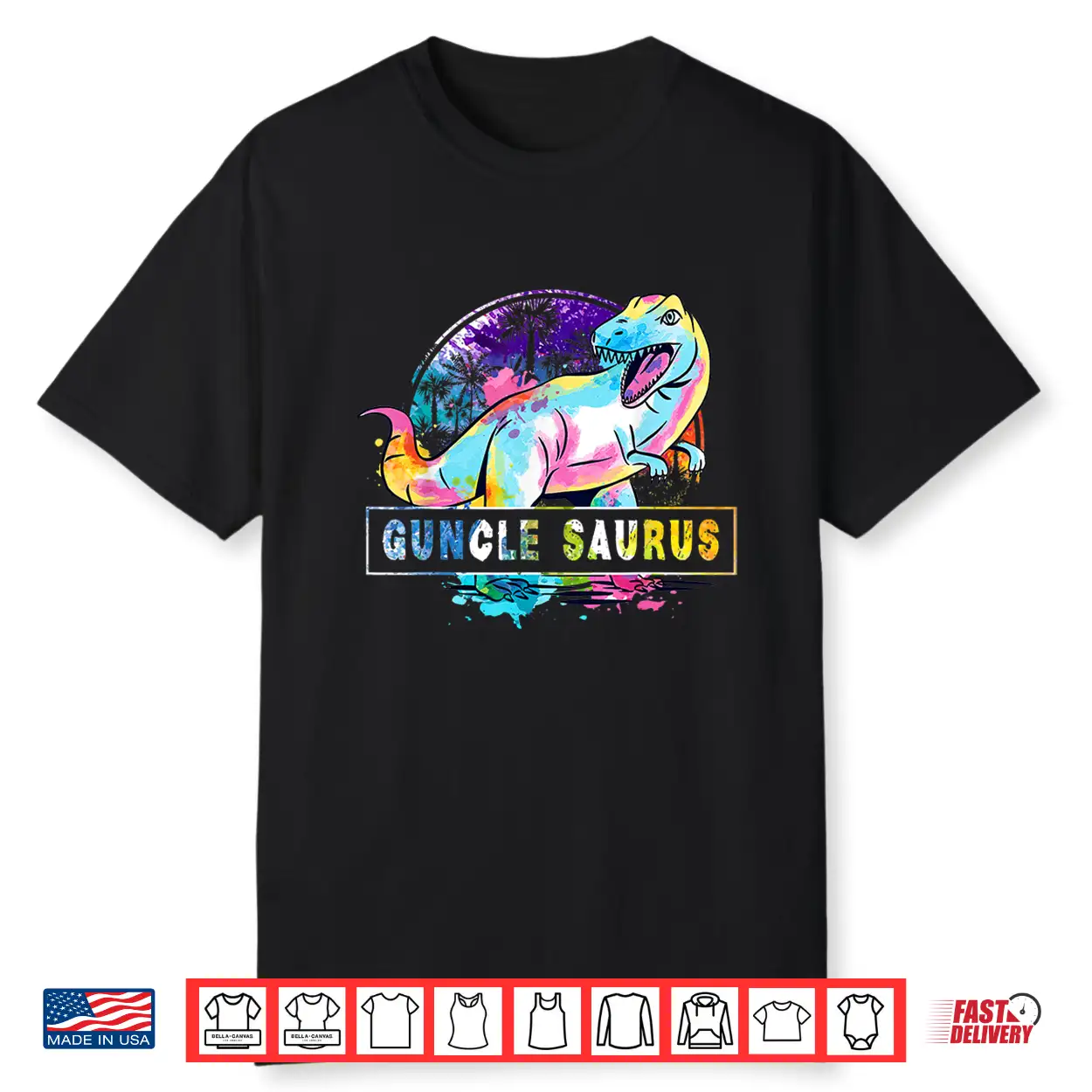 Guncle Saurus Dinosaur T Rex Rainbow Pride Color Gay Uncle Shirt Guncle Saurus Dinosaur T Rex Rainbow Pride Color Gay Uncle Shirt