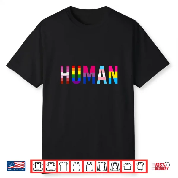 Human Lgbt Flag Gay Pride Month Transgender T Shirt