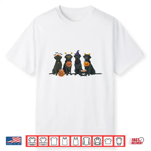 Halloween Black Lab Fall Labrador Retriever Halloween Dog Shirt