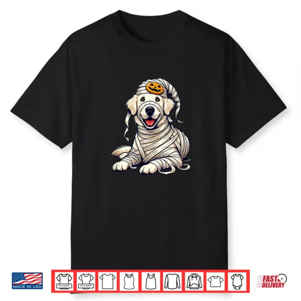 Halloween English Cream Golden Retriever Dog Cute Puppy Shirt