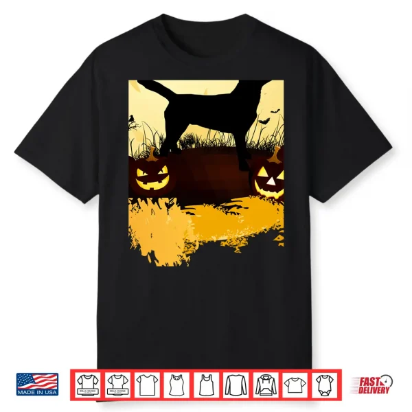 Halloween Labrador Retriever Shirt Dog Pumpkin Bat Shirt