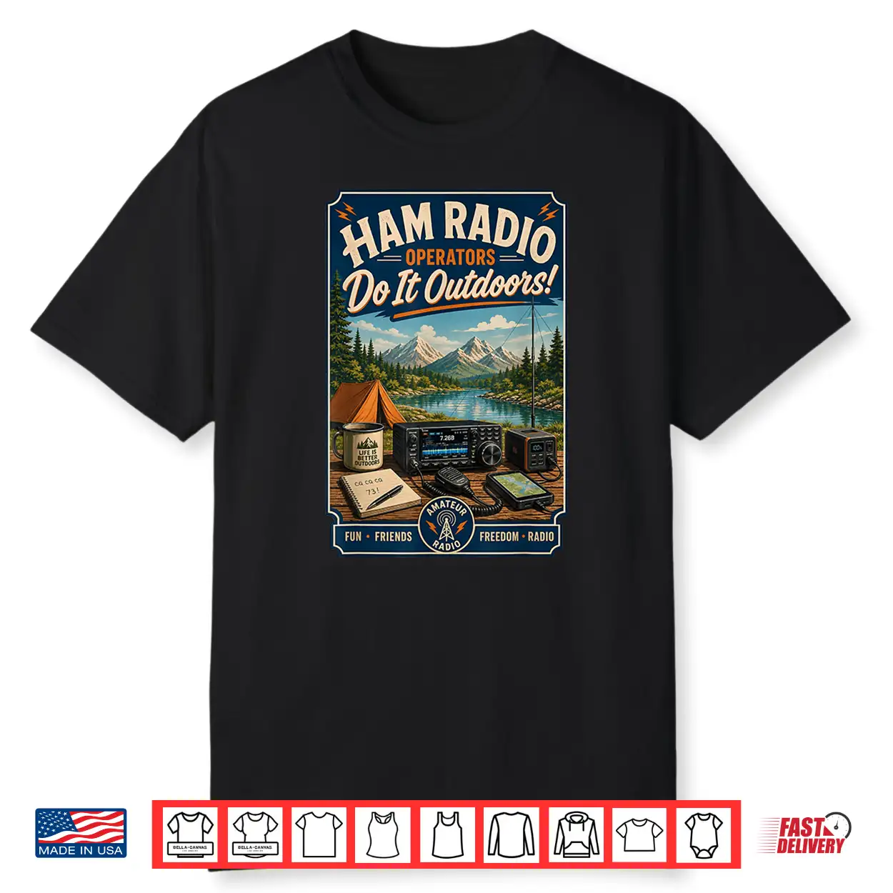 Ham Radio Operators Do It Outdoors Camping Design Shirt Ham Radio Operators Do It Outdoors Camping Design Shirt