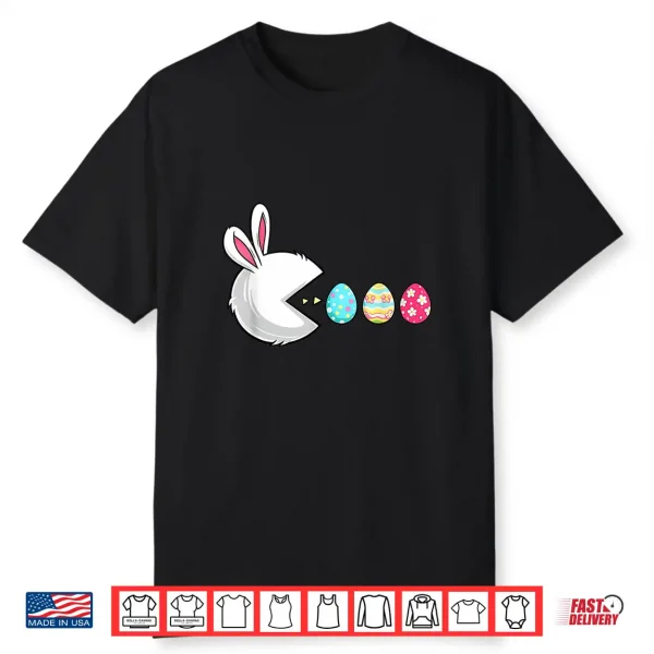 Happy Easter Day Bunny Egg Gamer Video Game Kids Men Boys Shirt