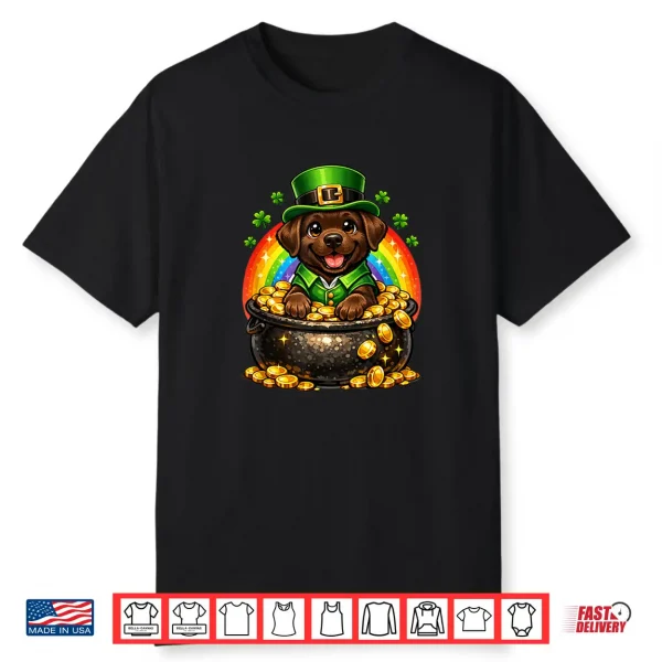 Happy Leprechaun Chocolate Labrador Retriever Labby Lab Dog Shirt
