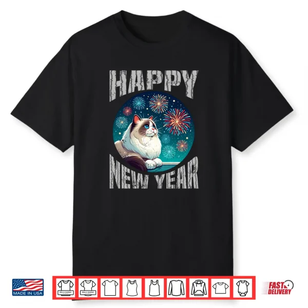 Happy New Year Ragdoll Cat Shirt