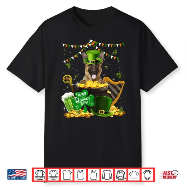 Happy St Patricks Irish German Shepherd Dog Cute Saint Shirt