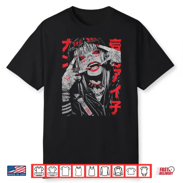 Harajuku Streetwear Cyberpunk Aesthetic Techwear Anime Manga Shirt