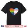 Heart With Rainbow And Transgender Flag For Pride Month Shirt