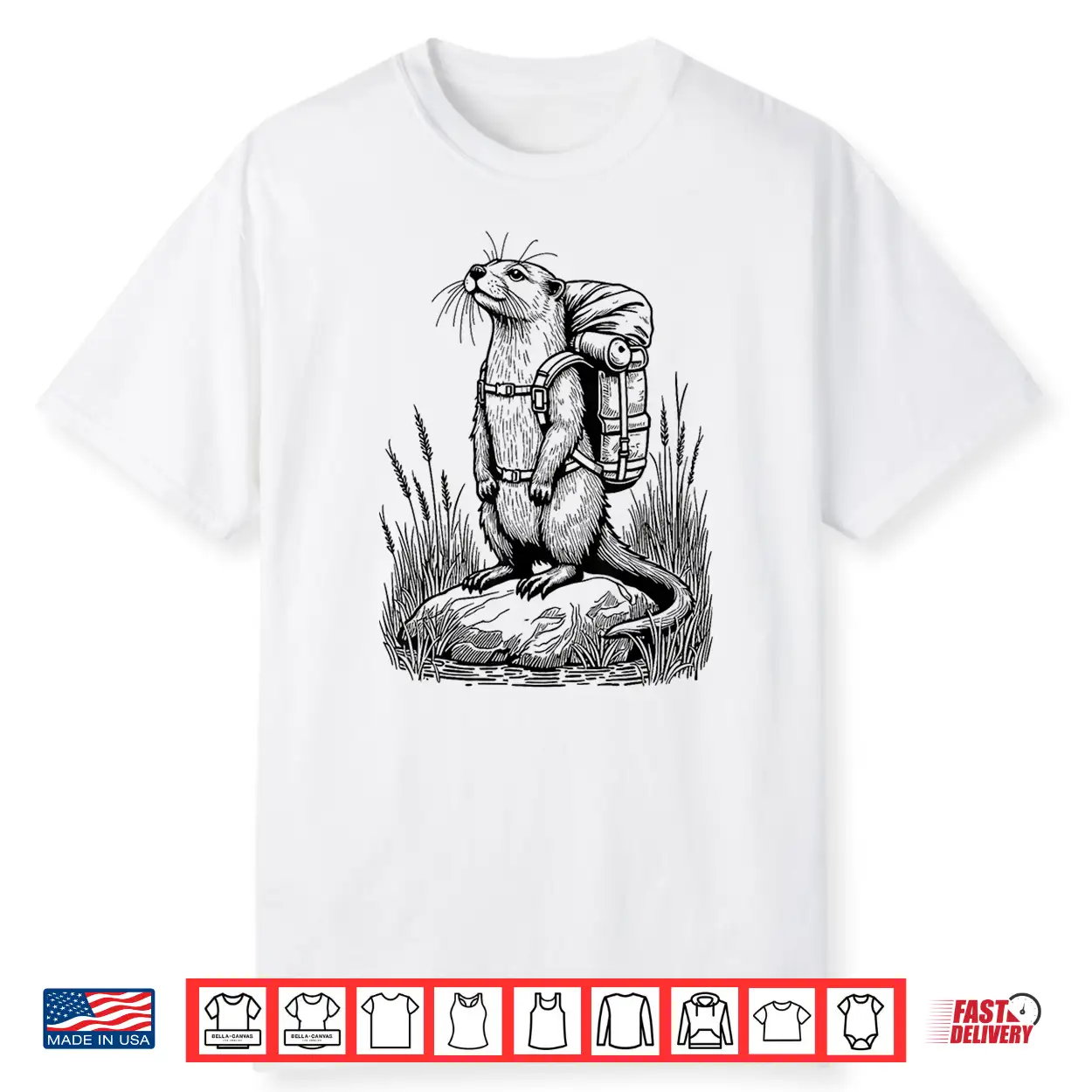 Hiking Otter Funny Cottagecore Backpacking & Backpacker Shirt Hiking Otter Funny Cottagecore Backpacking & Backpacker Shirt