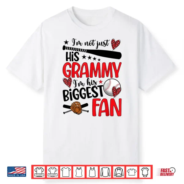 His Biggest Fan Baseball Grammy Of A Baseball Player Grammy Shirt