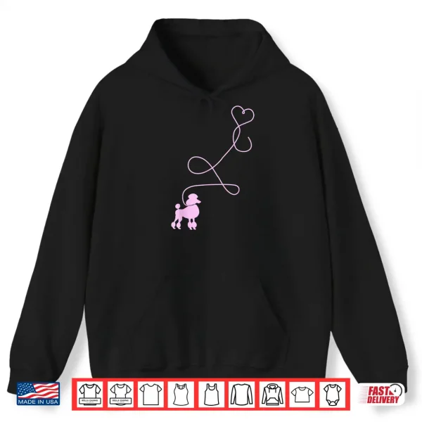Hoodie 1950s Sock Hop Costume Shirt Dog Cute Poodle Heart